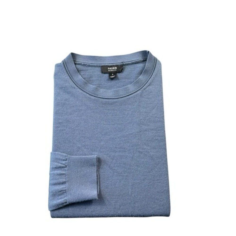 Reiss Blue Merino‎ Wool L/S Crewneck Men's Sweater Size Small